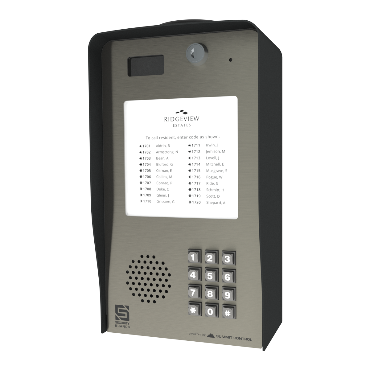 Ascent X2 - Cellular Multi-Tenant Entry System with Directory Insert