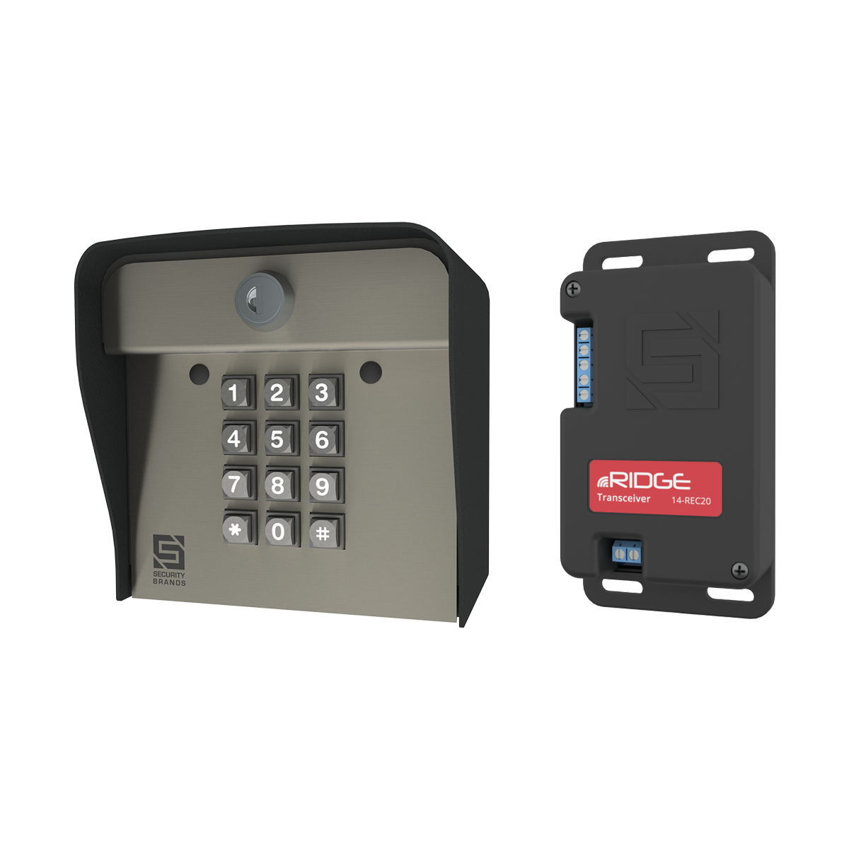 Ridge Keypad HD and Transceiver - 433-MHz - Post Mount